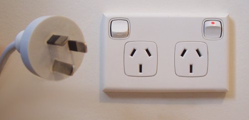 Australian power plug and socket